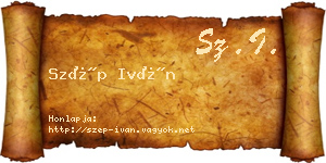 Szép Iván névjegykártya
